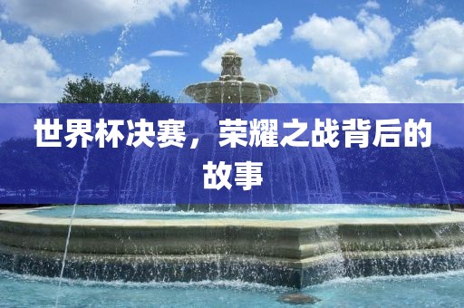 世界杯决赛，荣耀之战背后的故事