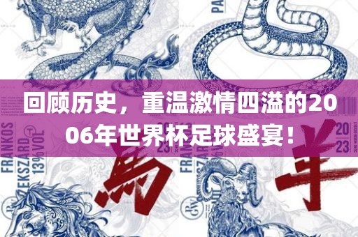 回顾历史，重温激情四溢的2006年世界杯足球盛宴！漯河市盈旭机械设备有限公司