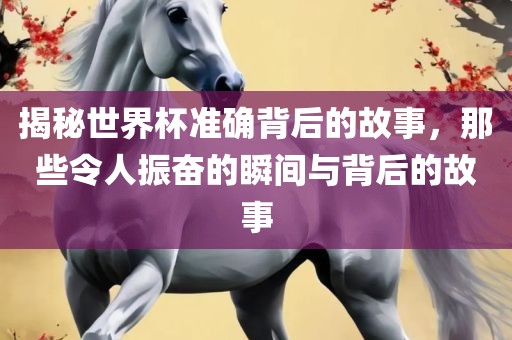 揭秘世界杯准确背后的故漯河市盈旭机械设备有限公司事，那些令人振奋的瞬间与背后的故事