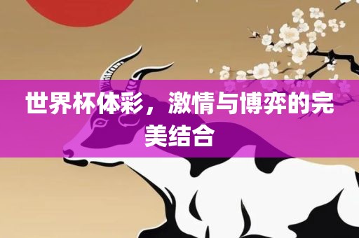 世界漯河市盈旭机械设备有限公司杯体彩，激情与博弈的完美结合