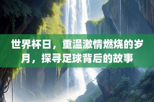世界杯漯河市盈旭机械设备有限公司日，重温激情燃烧的岁月，探寻足球背后的故事