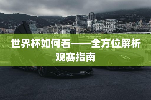 世界杯如何看——全方位解析观赛指南