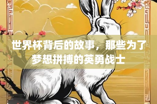 世界杯背后的故事，那些为了梦想拼搏的英勇战士漯河市盈旭机械设备有限公司