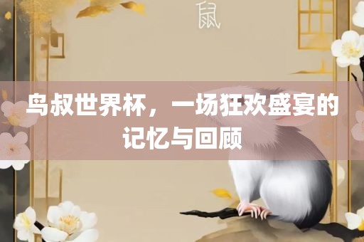 鸟叔世界杯，一场狂欢盛宴的记忆与回顾漯河市盈旭机械设备有限公司